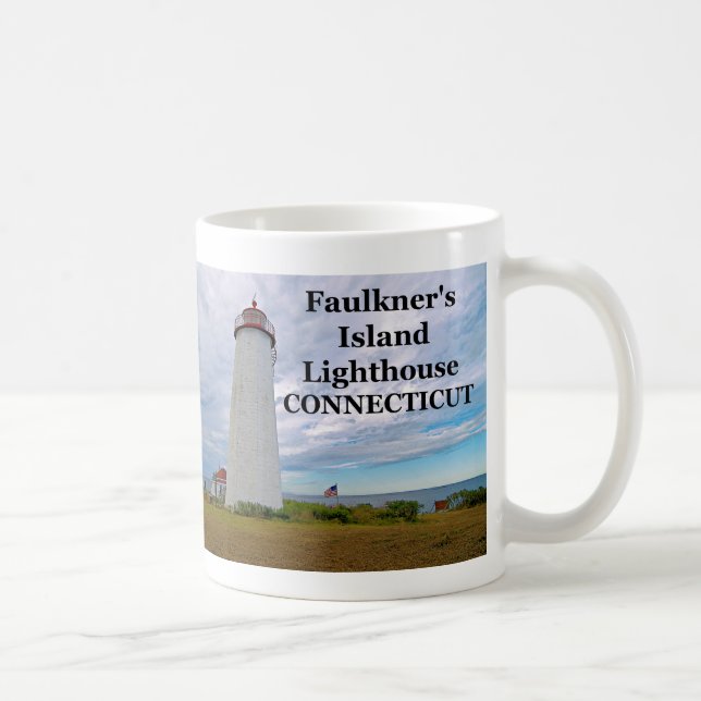 Caneca De Café Farol de Faulkner's Island, Connecticut Mug (Direita)