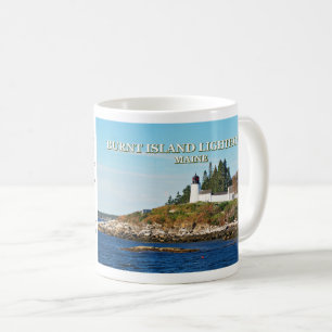 Caneca De Café Farol de Ilha Queimada, Maine Mug