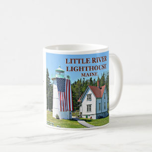 Caneca De Café Farol de Pequeno Rio, Maine Mug