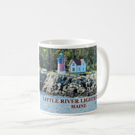 Caneca De Café Farol de Pequeno Rio, Maine Mug