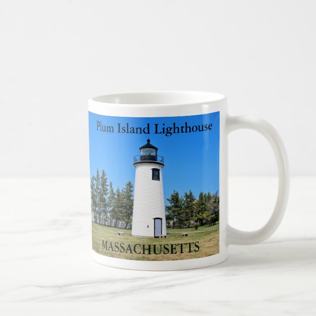 Caneca De Café Farol de Plum Island, Massachusetts Mug (Direita)