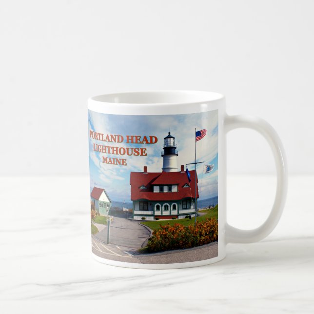 Caneca De Café Farol de Portland Head, Maine Mug (Direita)