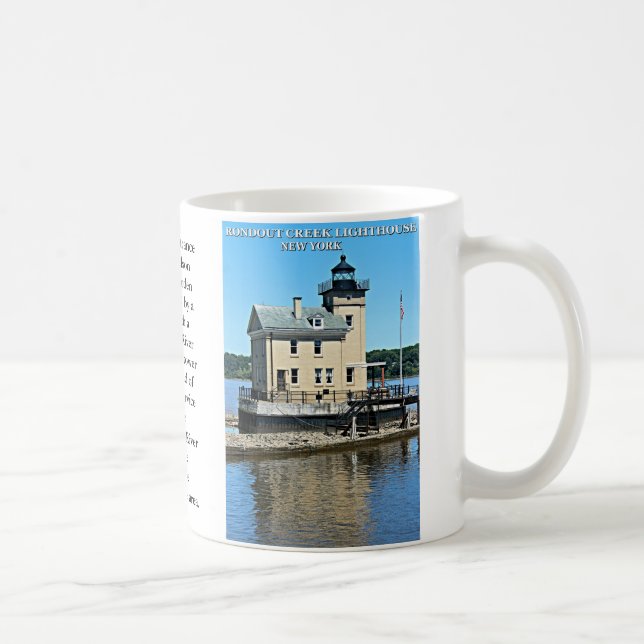 Caneca De Café Farol de Rondout Creek, New York Mug (Direita)