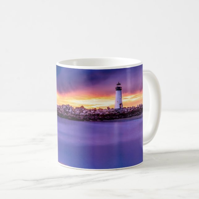 Caneca De Café Farol de Santa Cruz, Califórnia (Frente Esquerda)