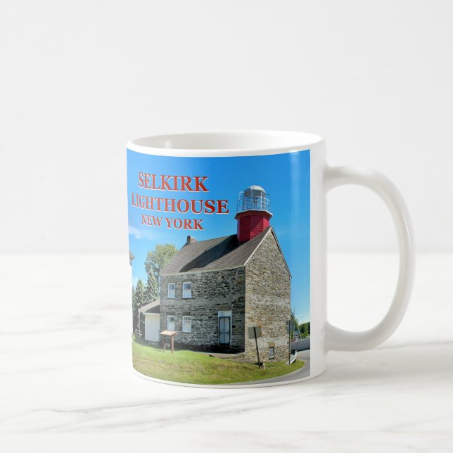 Caneca De Café Farol de Selkirk, New York Mug (Direita)