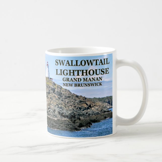 Caneca De Café Farol de Swallowtail, Grand Manan, N.B. Mug (Direita)