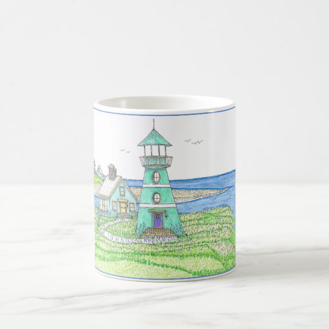 Caneca De Café Farol de Verão 3 (Centro)