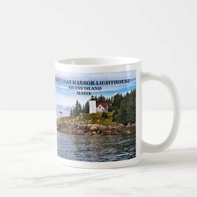 Caneca De Café Farol do porto Casaco queimado, Maine Mug (Direita)
