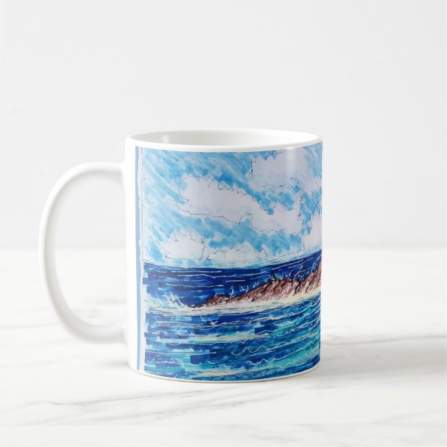 Caneca De Café Farol em Azul (Esquerda)