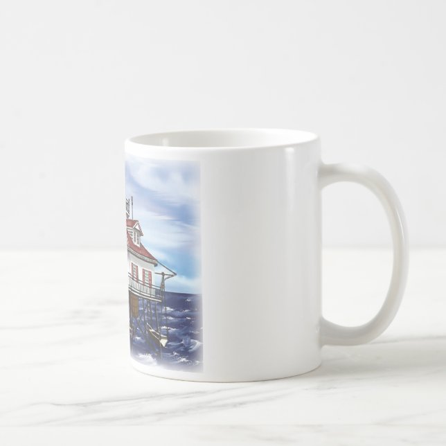 Caneca De Café Farol médio móvel da baía (Direita)