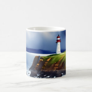 Caneca De Café Farol na Aquarela dos Clipes