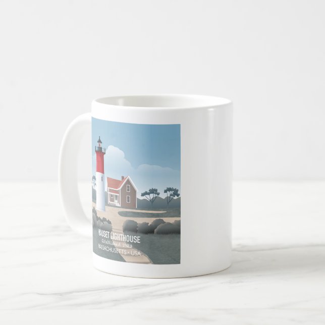 Caneca De Café Farol Nauset (Frente Esquerda)