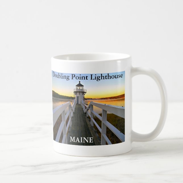 Caneca De Café Farol Ponto Duplo, Maine Mug (Direita)