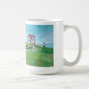 Caneca De Café Farol Ram Island, Maine, Mug Grande De Café
