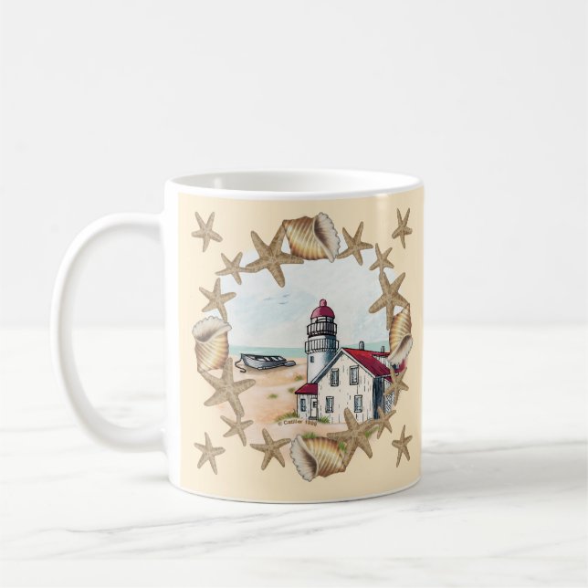 Caneca De Café Farol Seashell (Esquerda)