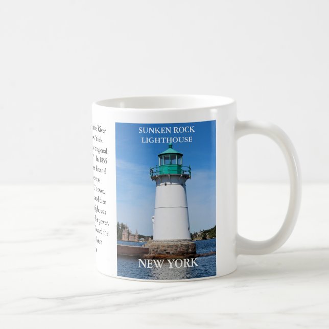 Caneca De Café Farol Sunken Rock, Nova Iorque (Direita)