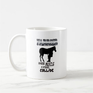 Caneca De Café Farrier onde músculo e aço colidem