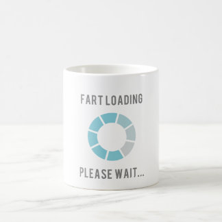 Caneca De Café Fart carregando por favor esperam - o copo