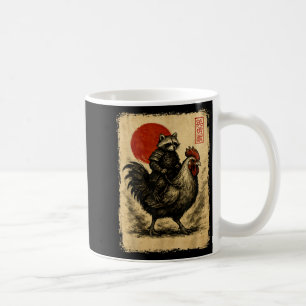 Caneca De Café Farto Uki Vintage do Racoon Galo Frango Japonês