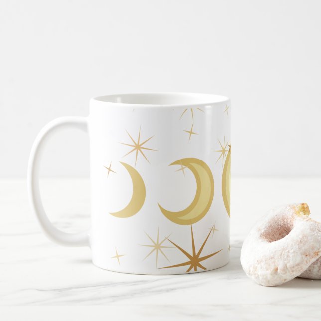 Caneca De Café Fases da Lua (Com Donut)