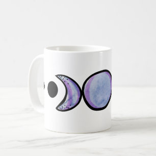 Caneca De Café Fases da Lua arte MoonChild roxo                  