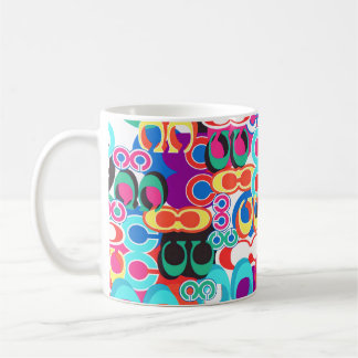 Caneca De Café fashion abstract floral design