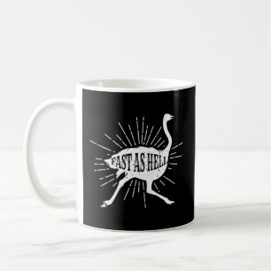 Caneca De Café Fast As Hell Safari Ostrich