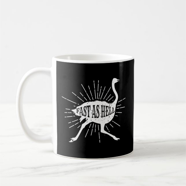 Caneca De Café Fast As Hell Safari Ostrich (Esquerda)