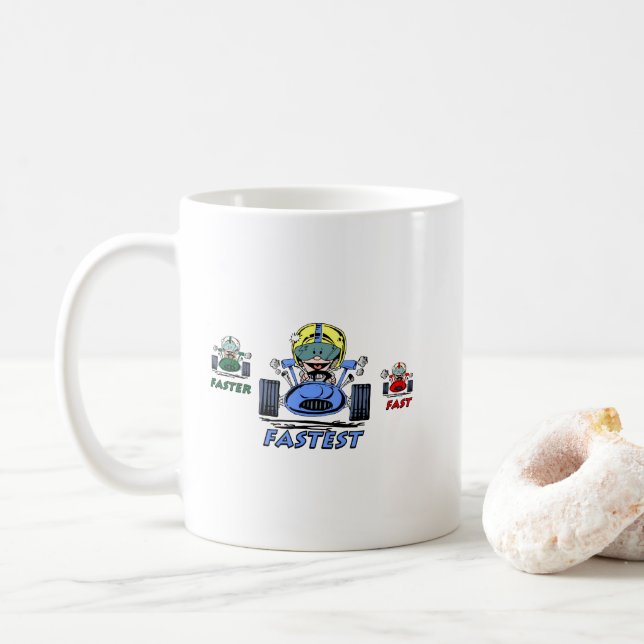Caneca De Café Fast Faster Fastest Wirtschafts (Com Donut)