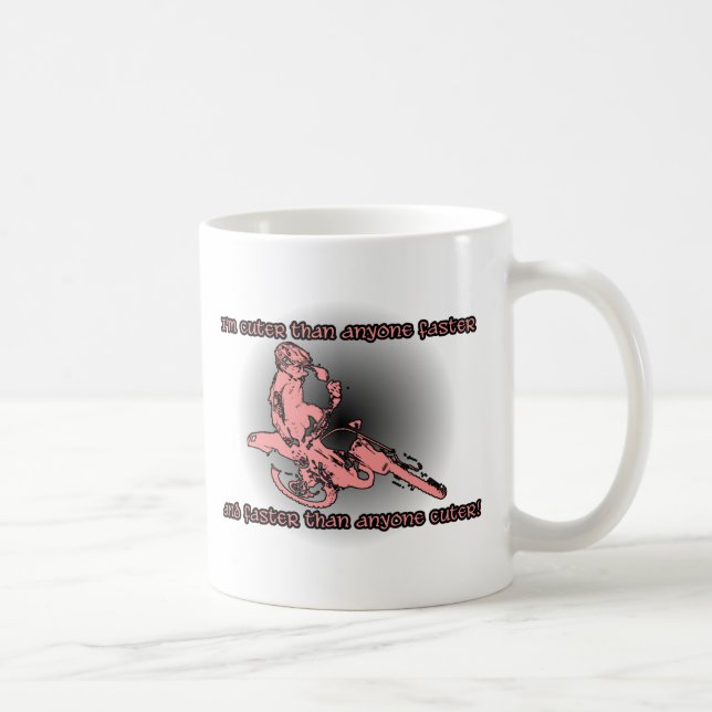 Caneca De Café Faster Cuter - Moto Cross Moto Mug (Direita)