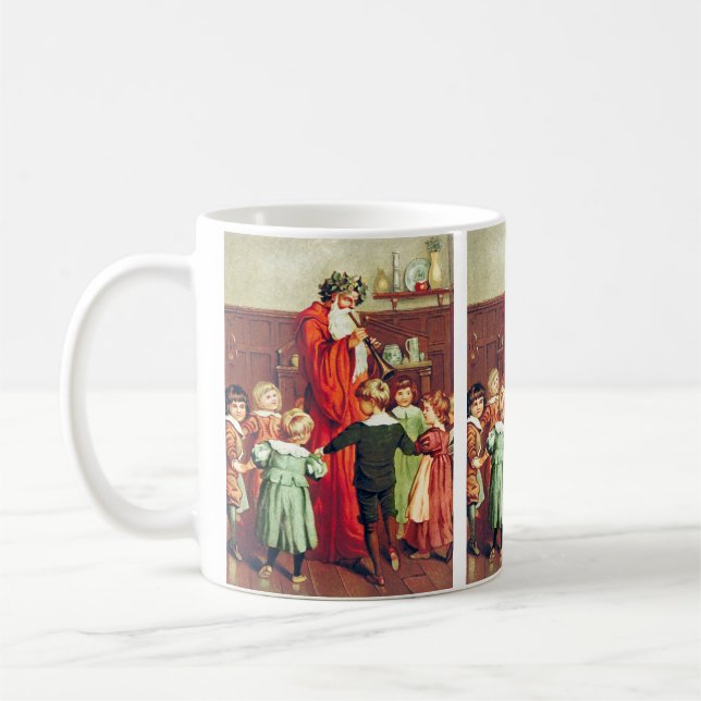 Caneca De Café Father Christmas Blowing The Horn (Esquerda)