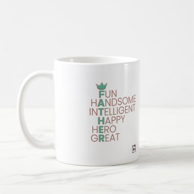 Caneca De Café Father's Day - Crossword theme (Esquerda)