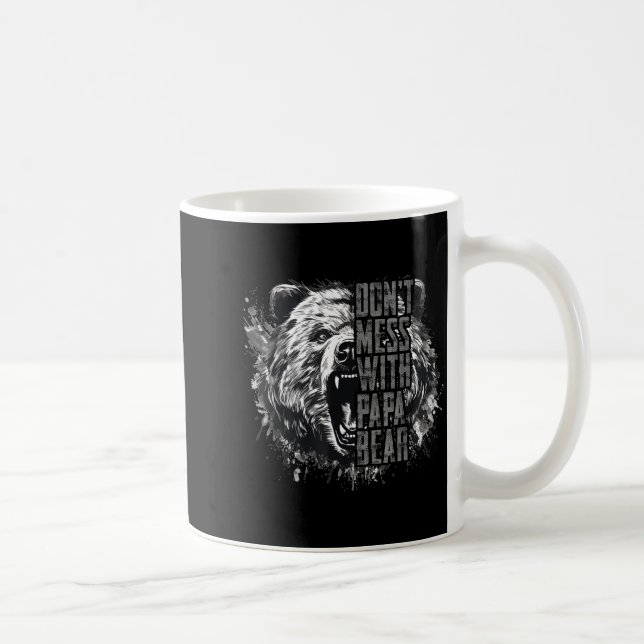 Caneca De Café Father's Day Don't Mess With Papa Bear  (Direita)