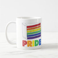 Fatia de Bolo da Camada Arco-Íris Orgulho gay LGBT