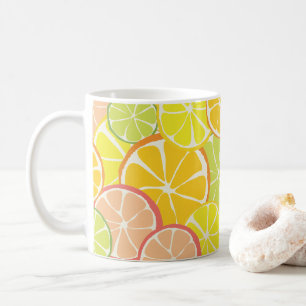 Caneca De Café Fatia de Citrino de Verão