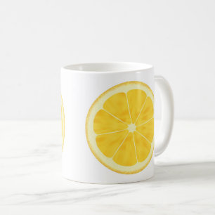 Caneca de café - fatia do limão