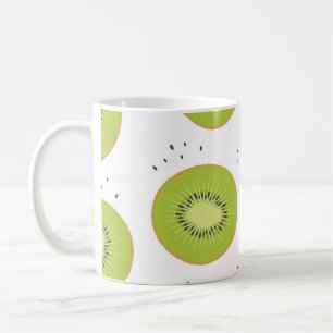 Caneca De Café Fatias de fruta de Kiwi, ilustração perfeita.