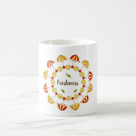 Caneca De Café Fatias de laranja, cereja e Verão