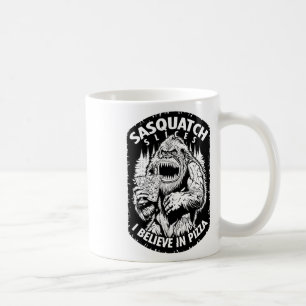 Caneca De Café Fatias De Sasquatch Engraçadas, Eu Acredito Na Piz