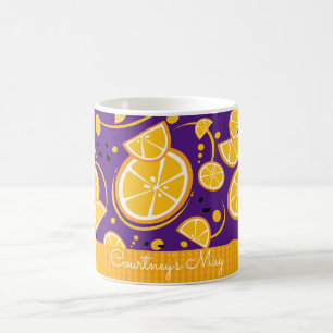 Caneca De Café Fatias Tropicais Laranja Casamentos Citros Fruta d