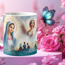 Fátima Angel Apparition Christian Religião Mug