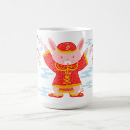 Caneca De Café Fato de coelho chinês
