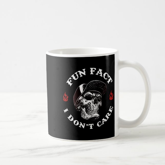 Caneca De Café Fato Divertido Eu Não Me Importo Com Esqueleto Eng (Direita)