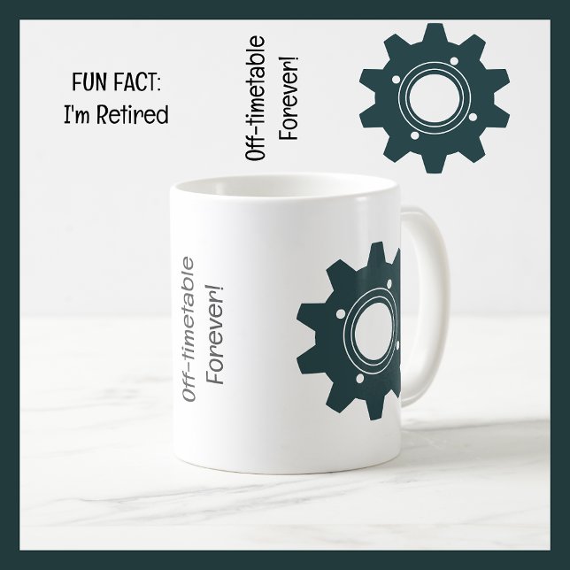 Caneca De Café Fato divertido Sou um Engenheiro mecânico cansado  (Fun Fact: I'm Retired | Funny Retirement Mug for a Mechanical Engineer | Cute modern elegant simple)