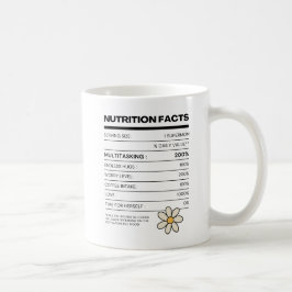 Caneca De Café Fatos de Nutrição da Supermãe - Nome Personalizado