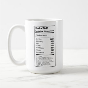 Caneca De Café Fatos Divertidos da Etiqueta Nutricional do Chefe