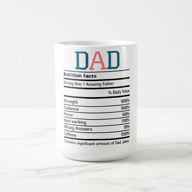Caneca De Café Fatos Engraçados de Nutrição de Pais (Centro)