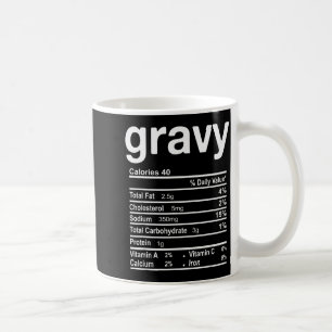 Caneca De Café Fatos Nutricionais da Molho Funny Dia de Ação de G