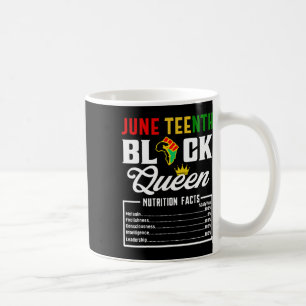 Caneca De Café Fatos Nutricionais da Rainha Negra do Juneteenth F