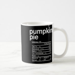 Caneca De Café Fatos Nutricionais da Torta de Abóbora Divertidos 